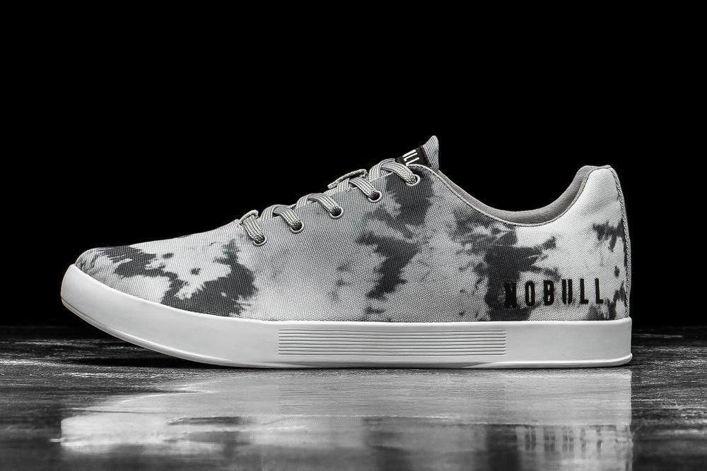 NOBULL Cloud Tie-Dye Canvas Training Ayakkabı Bayan - Beyaz / Siyah Tie-Dye - Turkiye (KJI-296470)